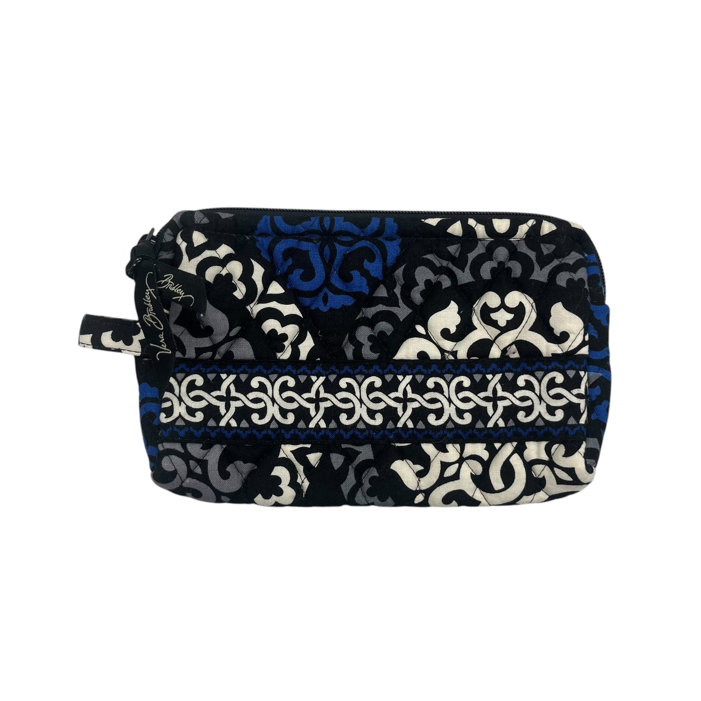 Makeup Bag By Vera Bradley In Black & Blue, Size:Small