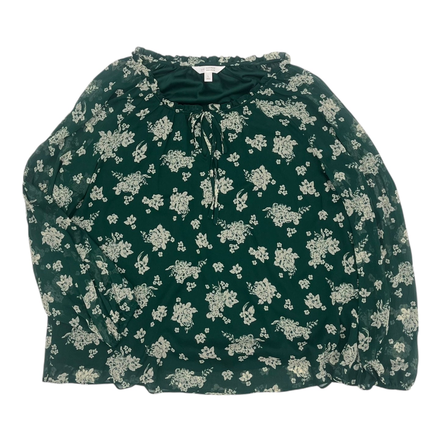 Blouse Ls By Lc Lauren Conrad In Green, Size:L