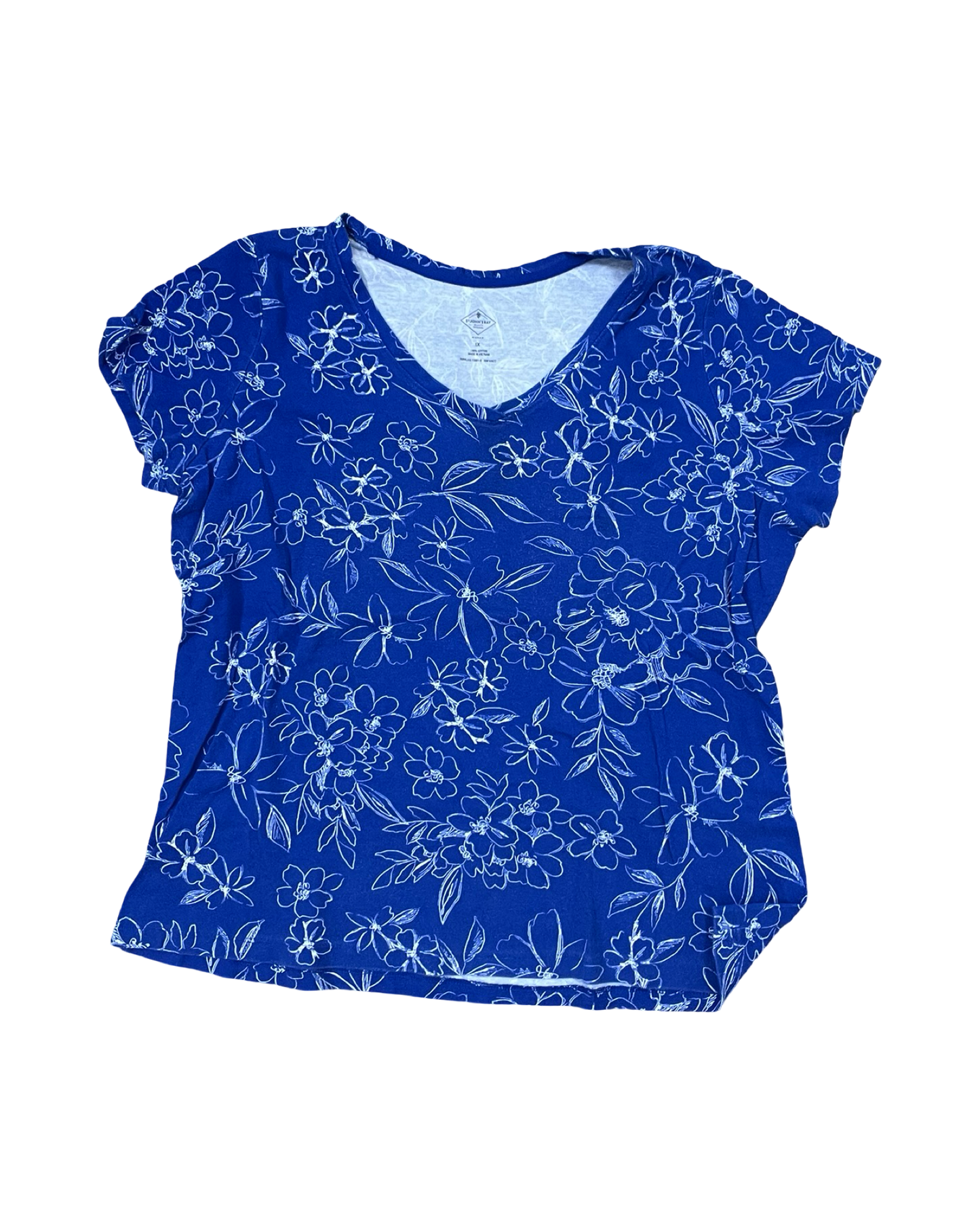 Top Ss Basic By St Johns Bay In Blue, Size:1X