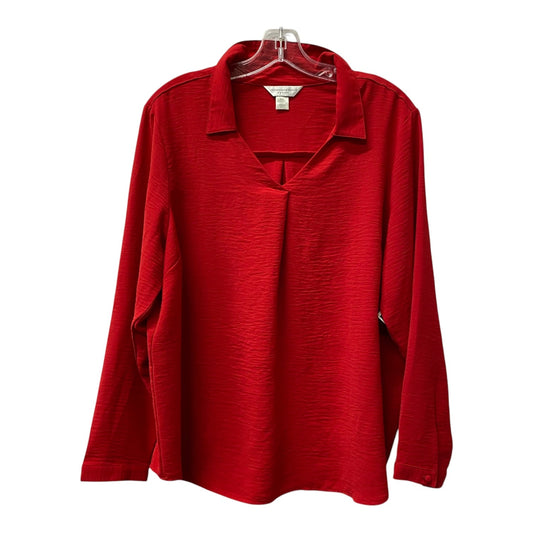 Top Ls By Christopher And Banks In Red, Size:Xlp