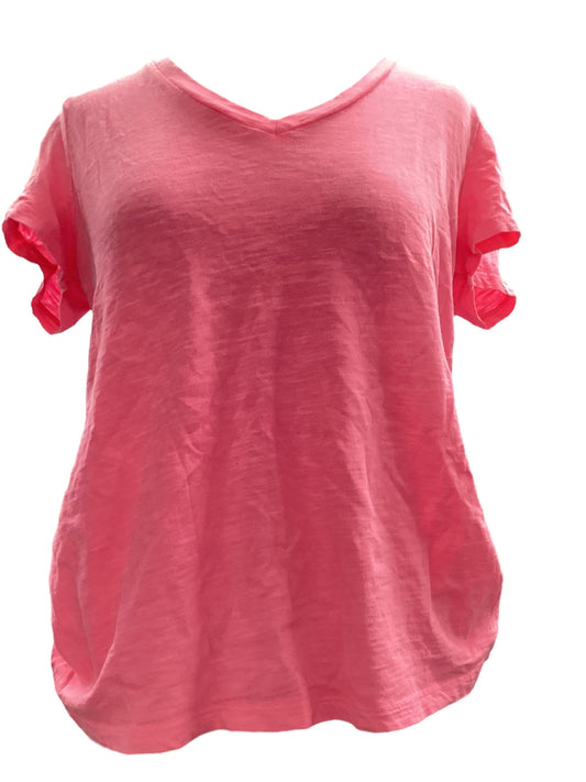 Pink Top Short Sleeve Universal Thread, Size M