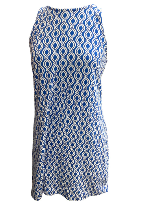 Blue & White Dress Casual Short Ann Taylor, Size Xs