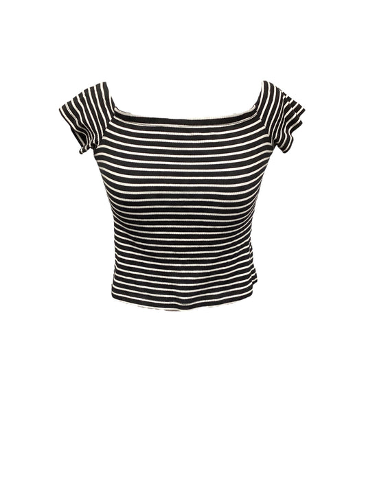 Striped Pattern Top Short Sleeve Forever 21, Size L