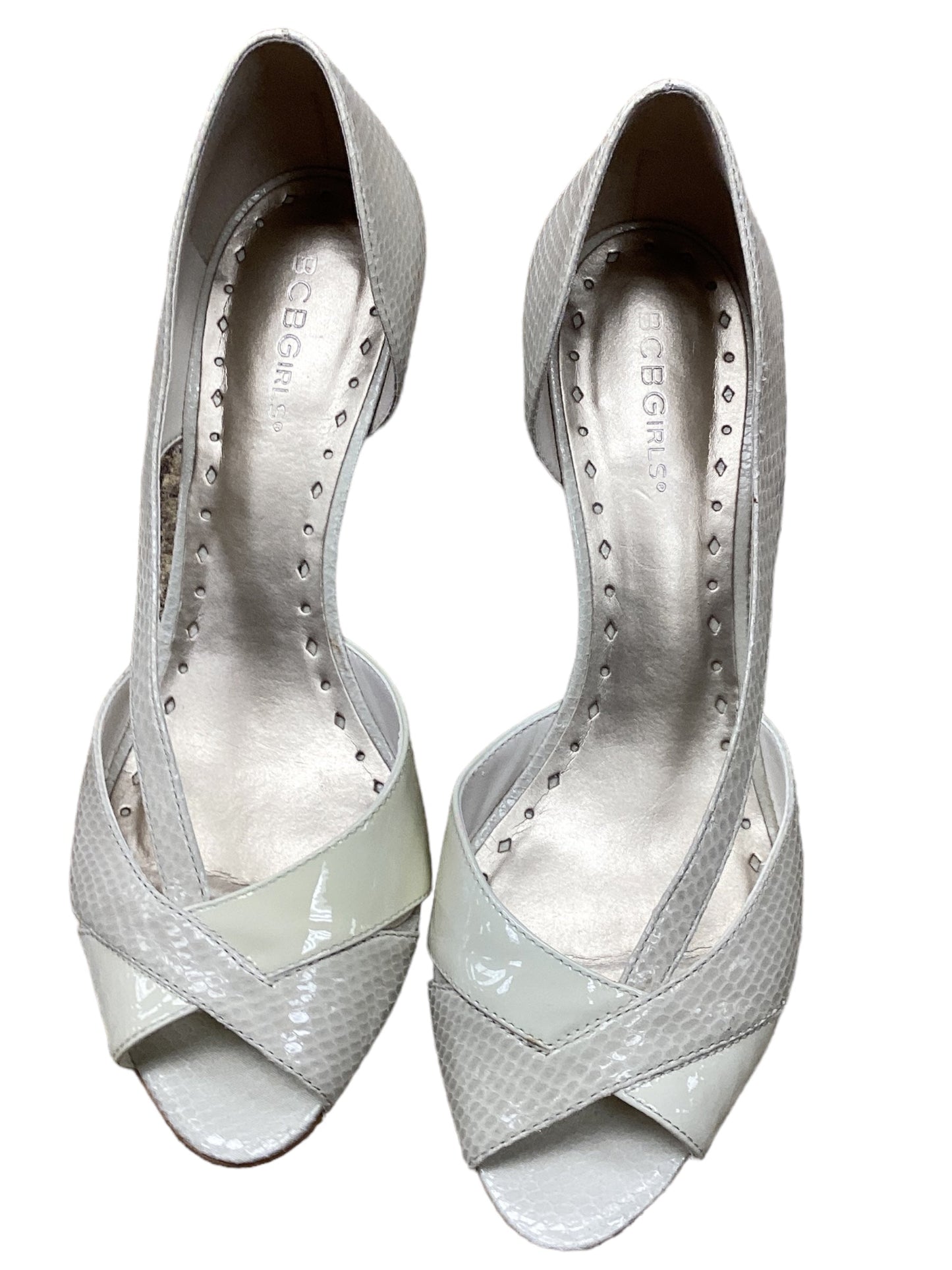 Cream Shoes Heels Kitten Bcbg, Size 8.5