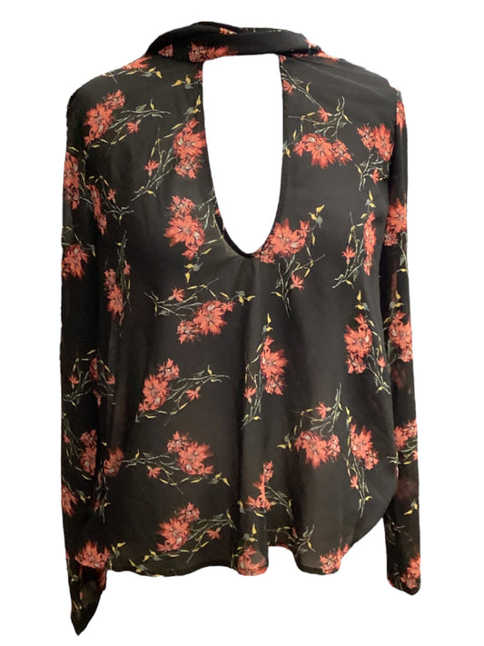 Floral Print Top Long Sleeve Forever 21, Size L