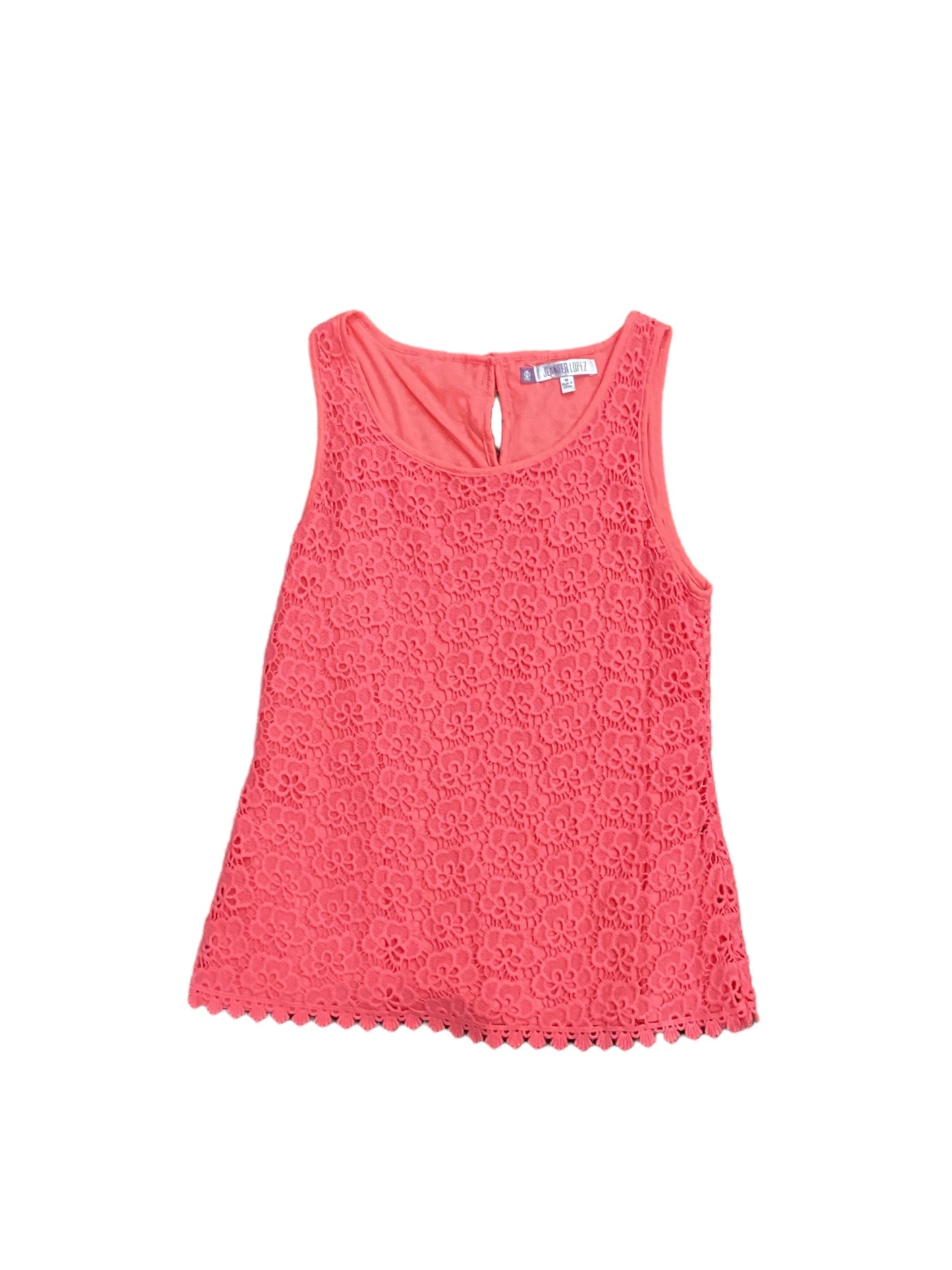 Coral Top Sleeveless Jennifer Lopez, Size M