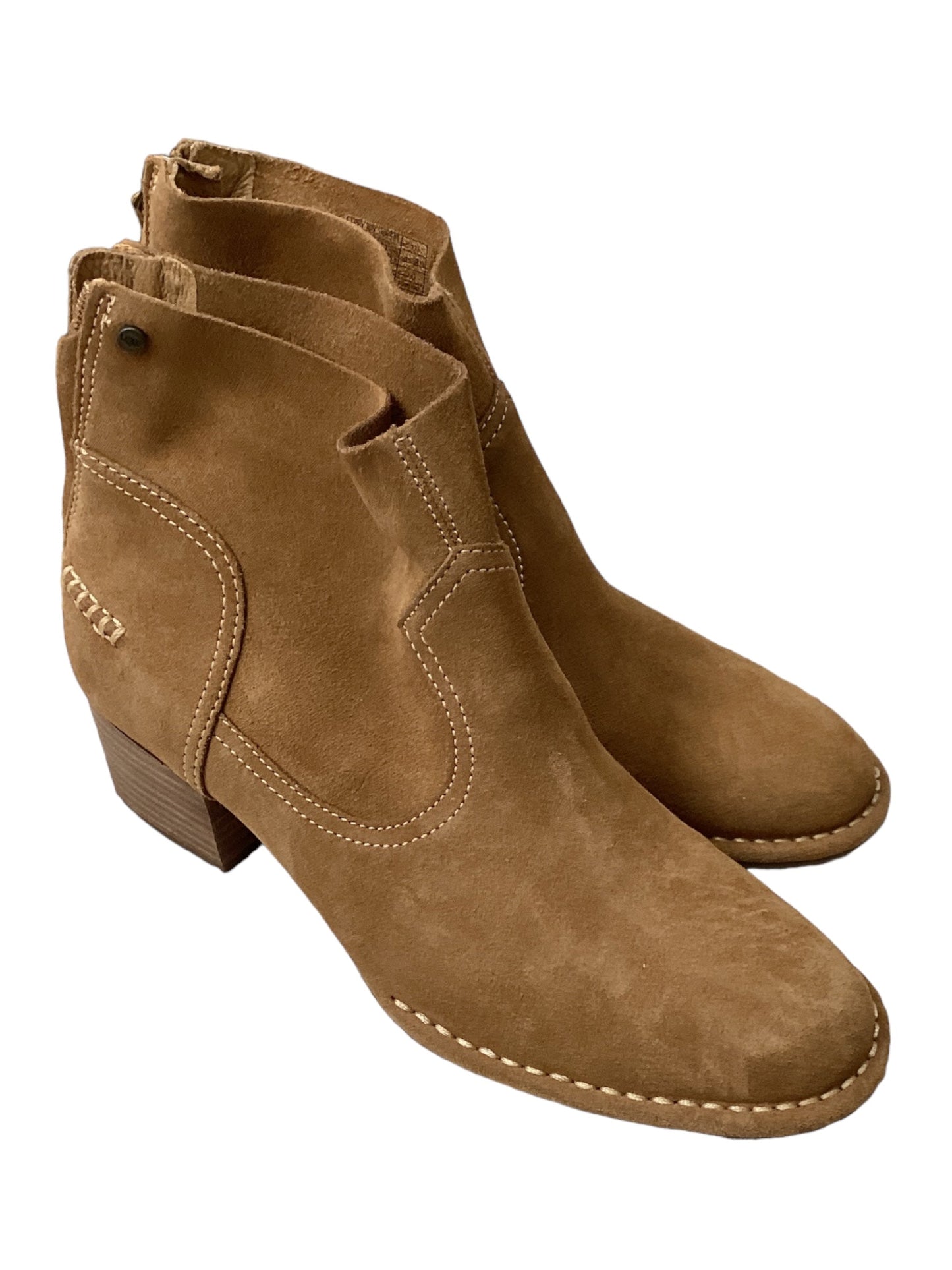 Designer Brown Boots Ankle Heels Ugg, Size 8.5