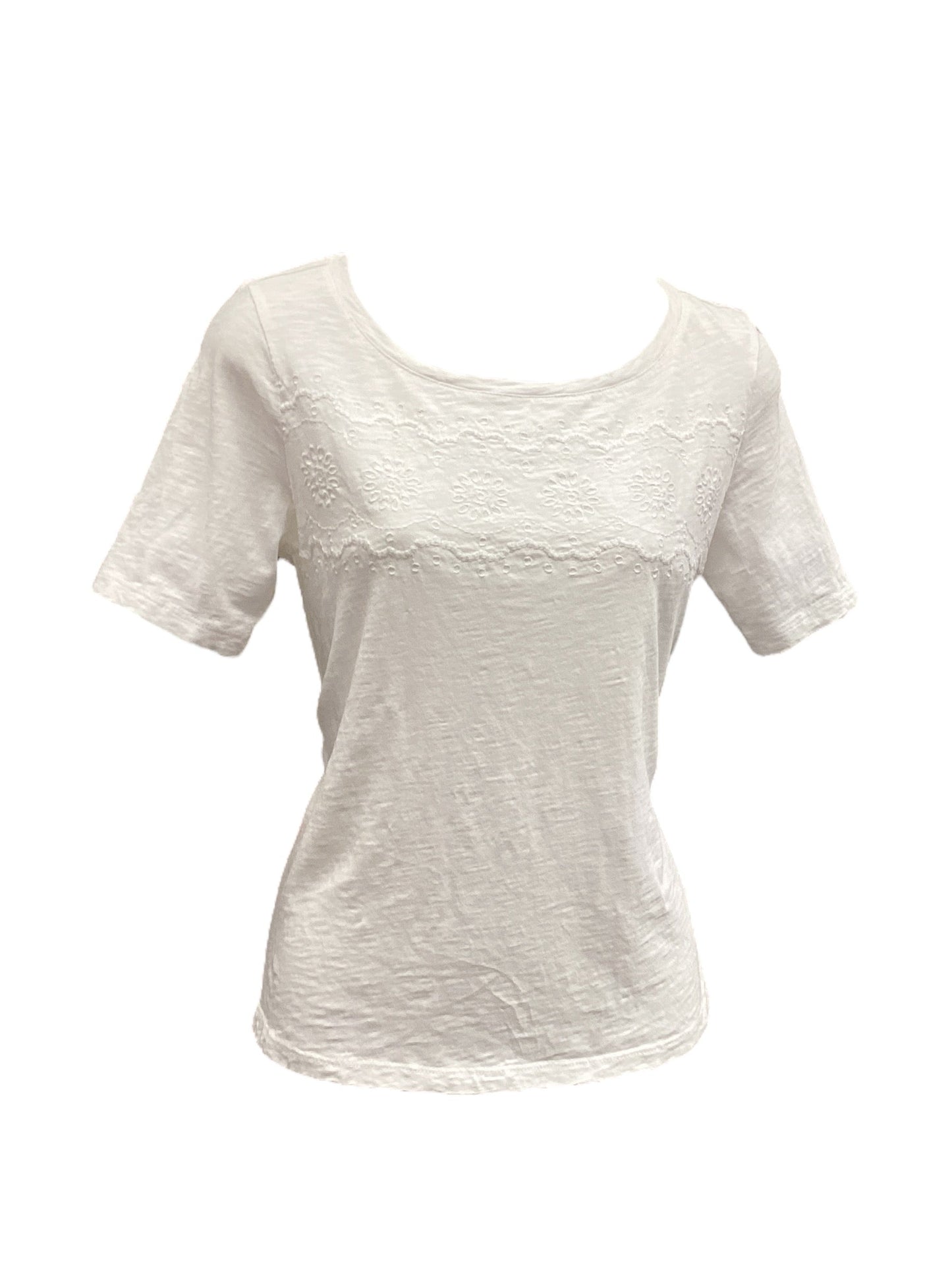 Top Short Sleeve By Talbots In White, Size: S