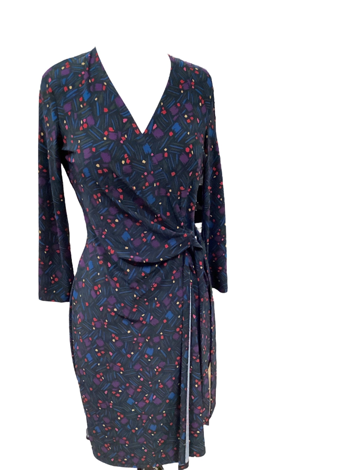 Multi-colored Dress Casual Midi Ann Taylor, Size 4
