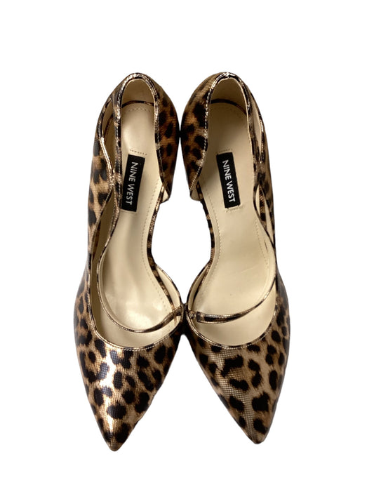 Animal Print Shoes Heels Stiletto Nine West, Size 8
