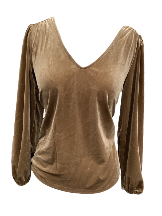 Top Long Sleeve By Loft In Gold, Size: S