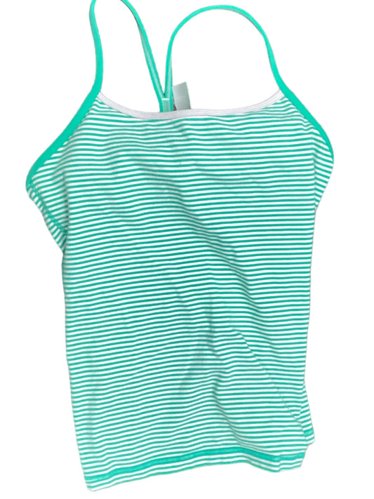 Athletic Tank Top By Lululemon In Green & White, Size: S