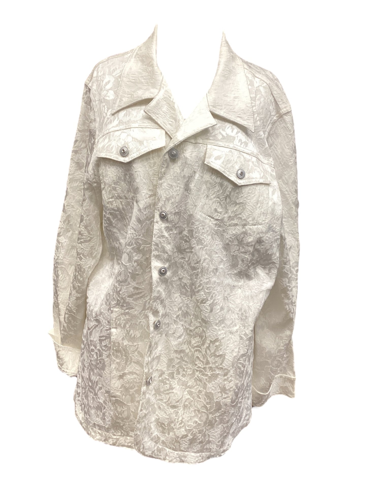 Jacket Other By Christine Alexander In White, Size: 2x