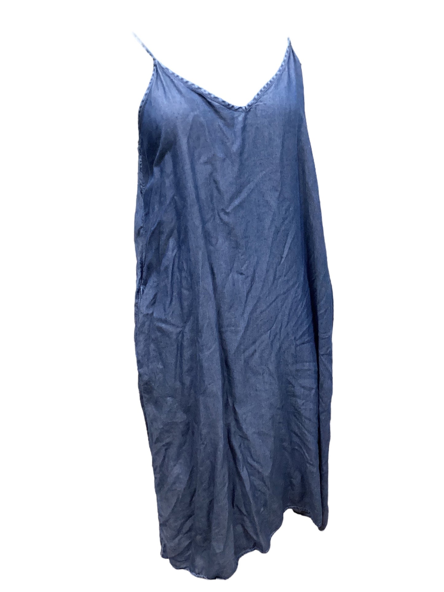 Blue Dress Casual Midi Gap, Size M