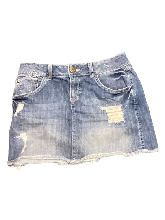 Blue Denim Skirt Mini & Short Elle, Size 6