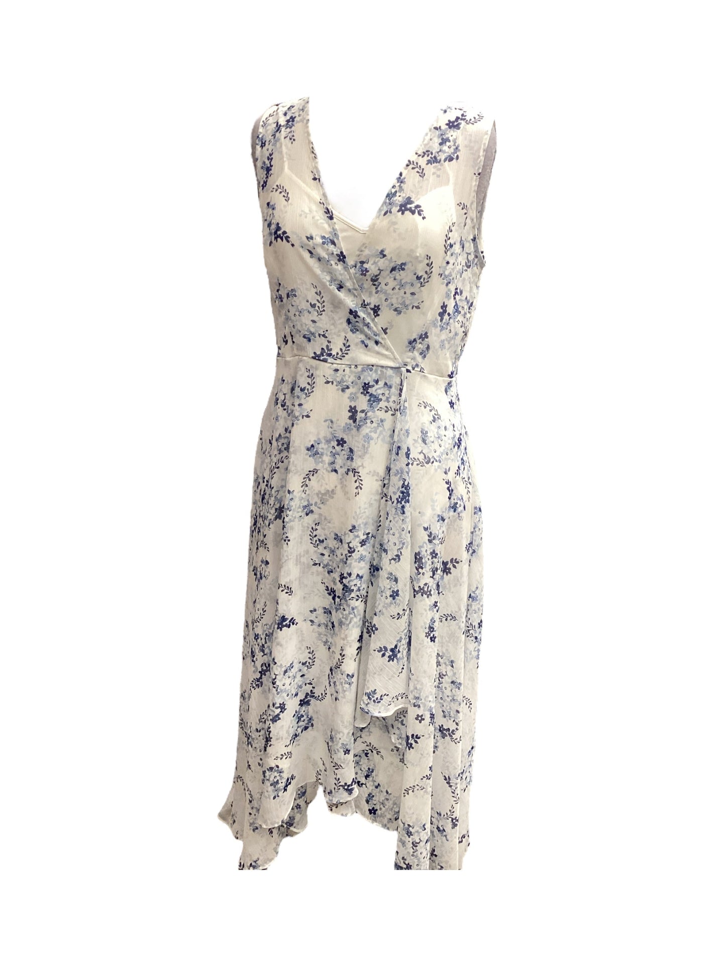 Blue & White Dress Casual Maxi Calvin Klein, Size 4