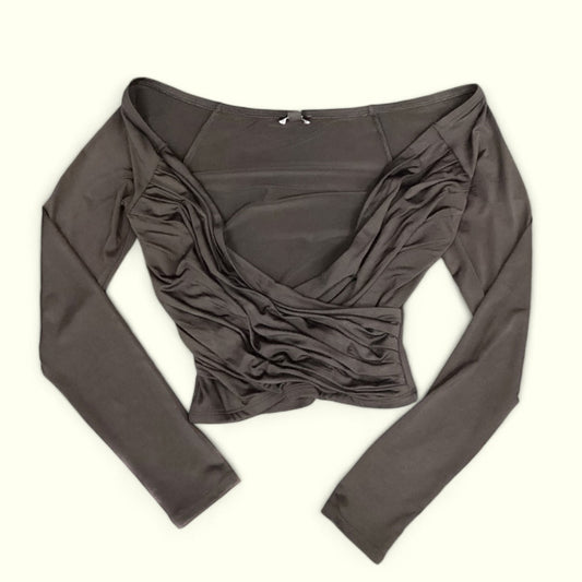 Top Long Sleeve By Express In Black, Size: Xs