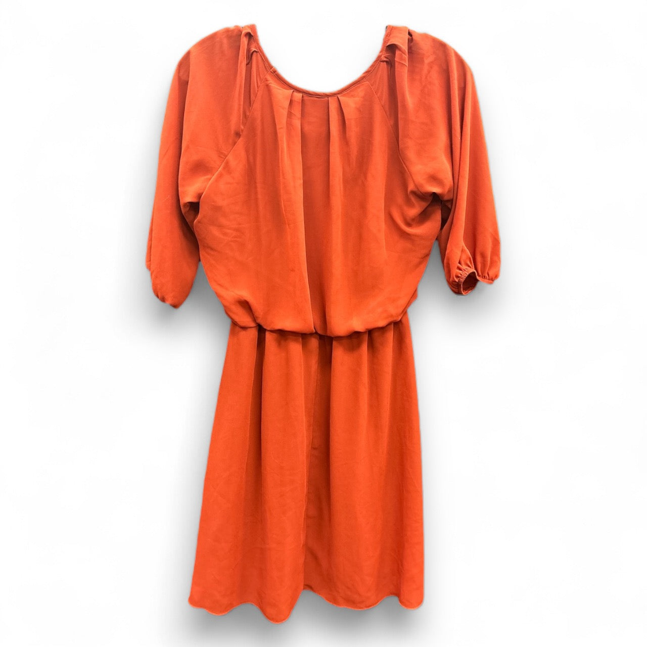 Dress Casual Midi By Enfocus In Orange & Red, Size: 6