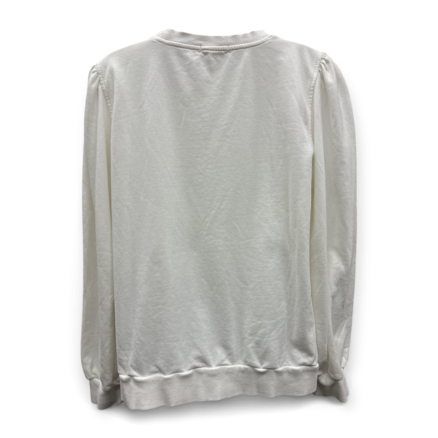 Sweatshirt Crewneck By Nicole Miller In White, Size: M