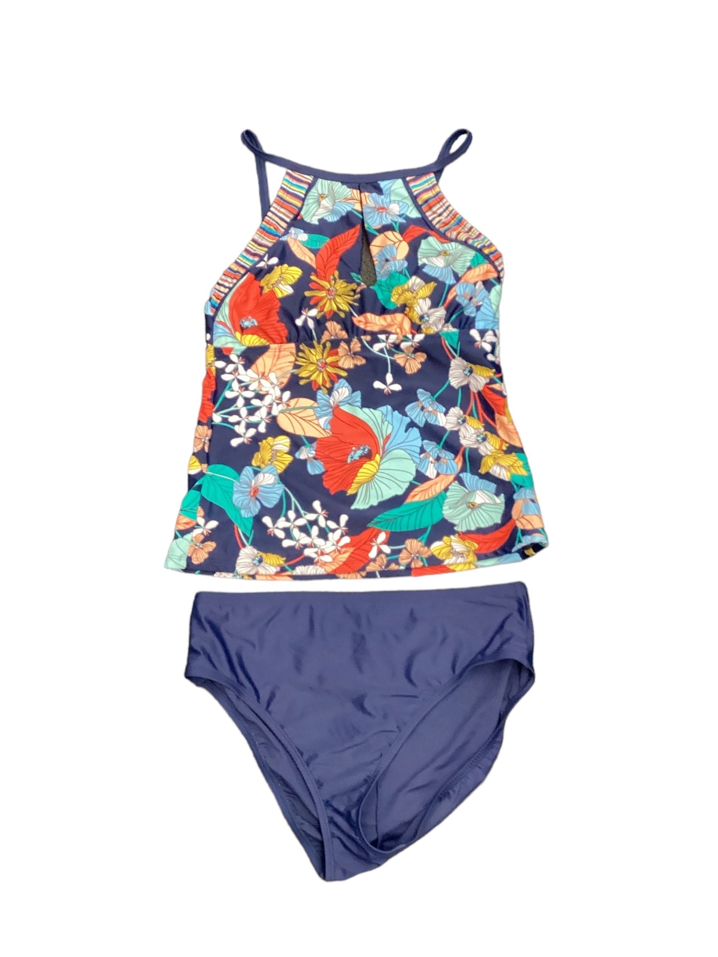 Floral Print Swimsuit 2pc Clothes Mentor, Size L