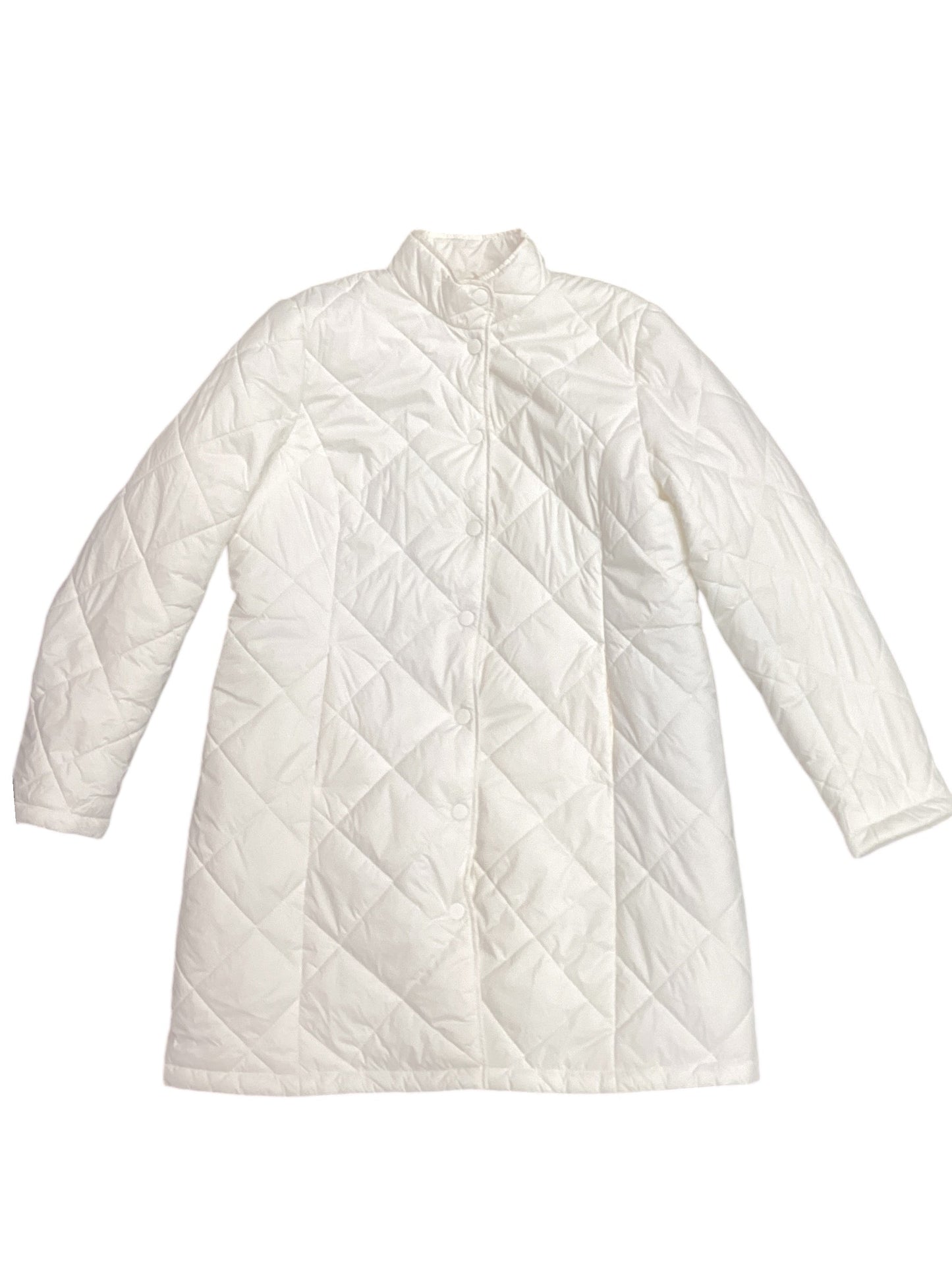 Jacket Puffer & Quilted By Liz Claiborne In White, Size: L