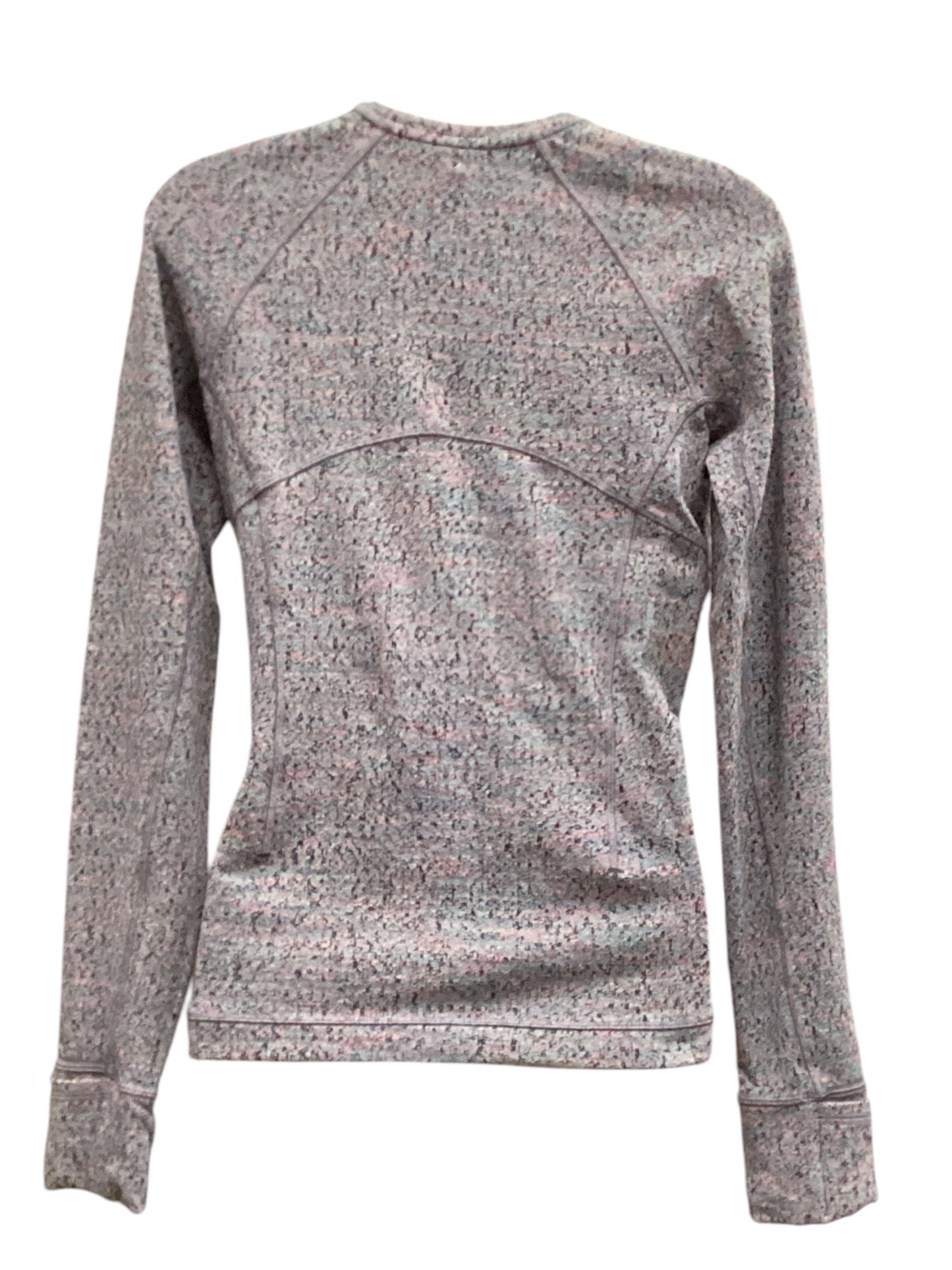 Athletic Top Long Sleeve Collar By Lululemon In Multi-colored