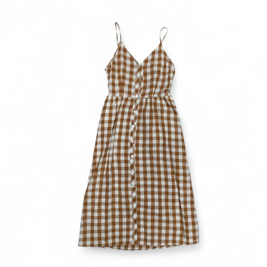 Dress Casual Maxi By A New Day In Plaid Pattern, Size: M