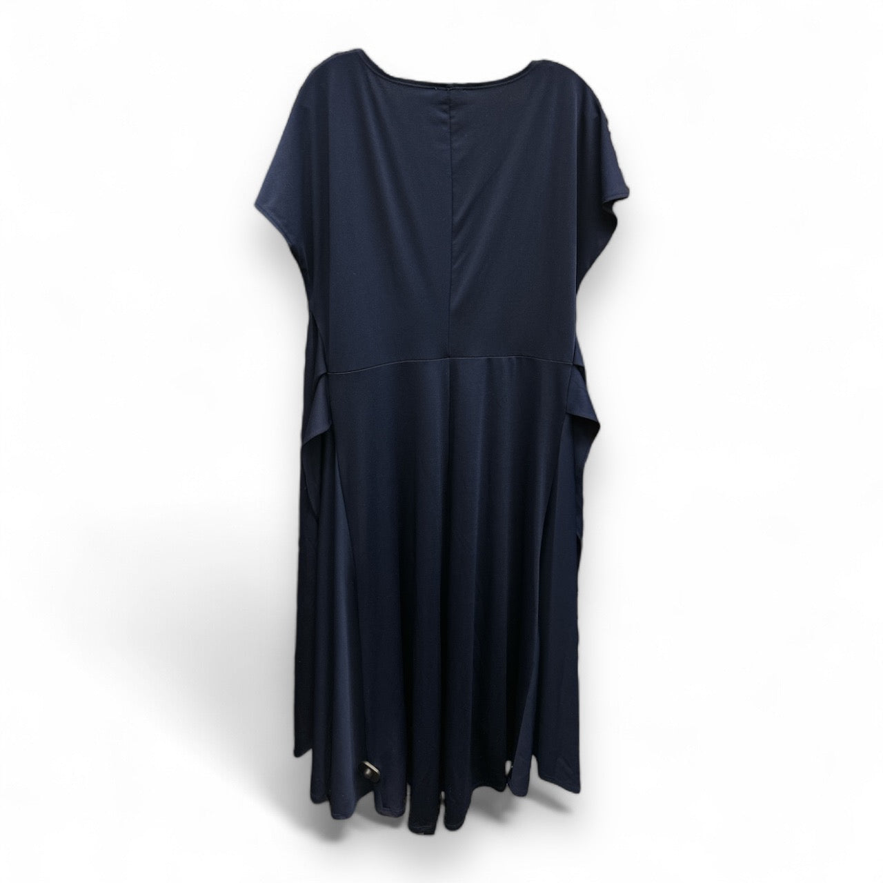 Dress Casual Midi By Signature By Robbie Bee In Navy, Size: Xl