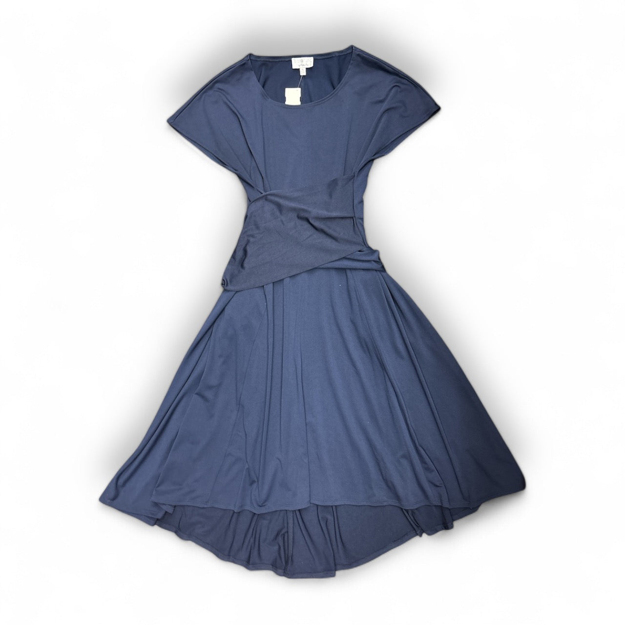 Dress Casual Midi By Signature By Robbie Bee In Navy, Size: Xl