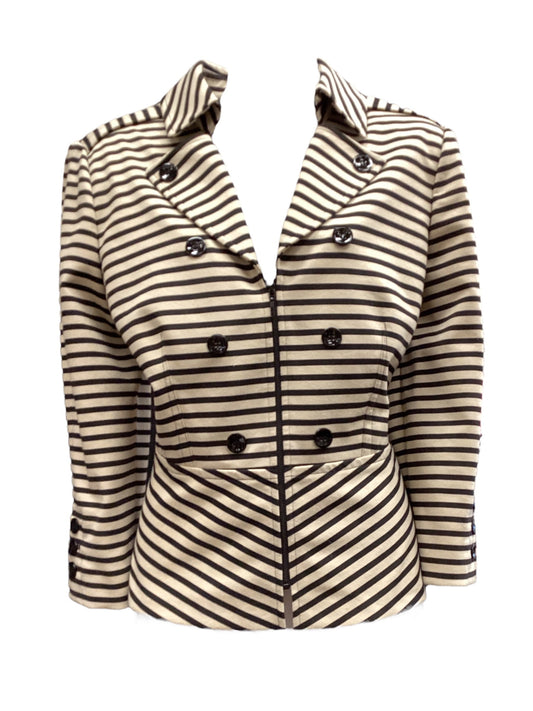 Blazer By Tahari By Arthur Levine In Striped Pattern, Size: 12