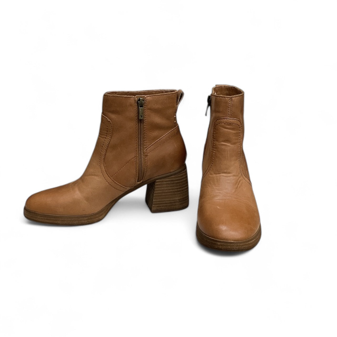 Boots Ankle Heels By Lucky Brand In Tan, Size: 8