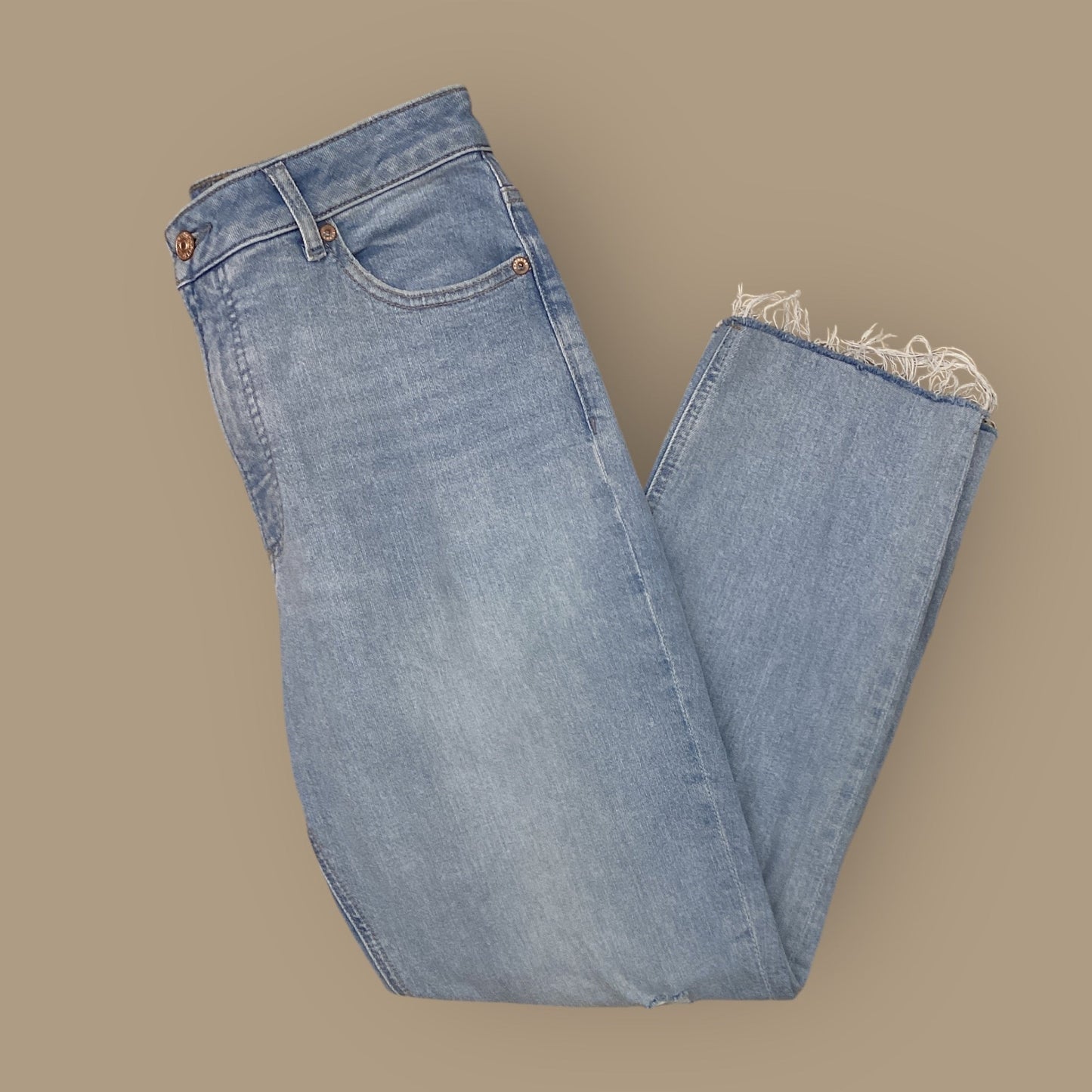 Jeans Skinny By Express In Blue Denim, Size: 8