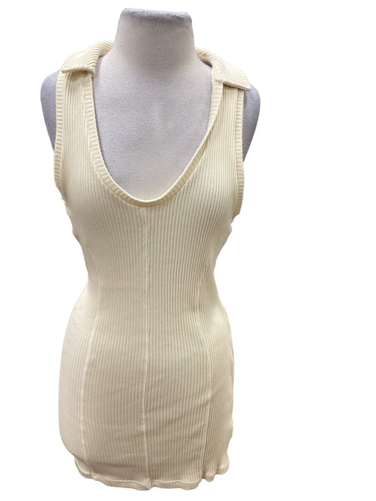 Cream Dress Casual Short Urban Outfitters, Size Xl