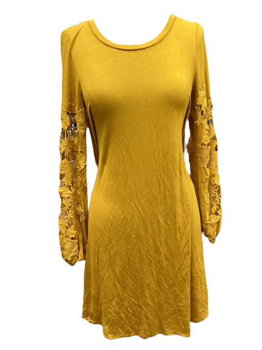 Yellow Dress Casual Midi Spense, Size S