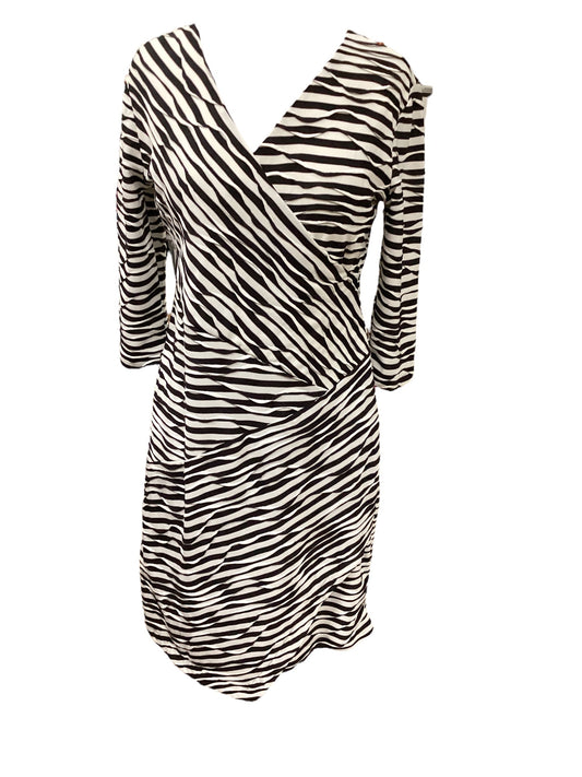 Striped Pattern Dress Casual Midi Chicos, Size S