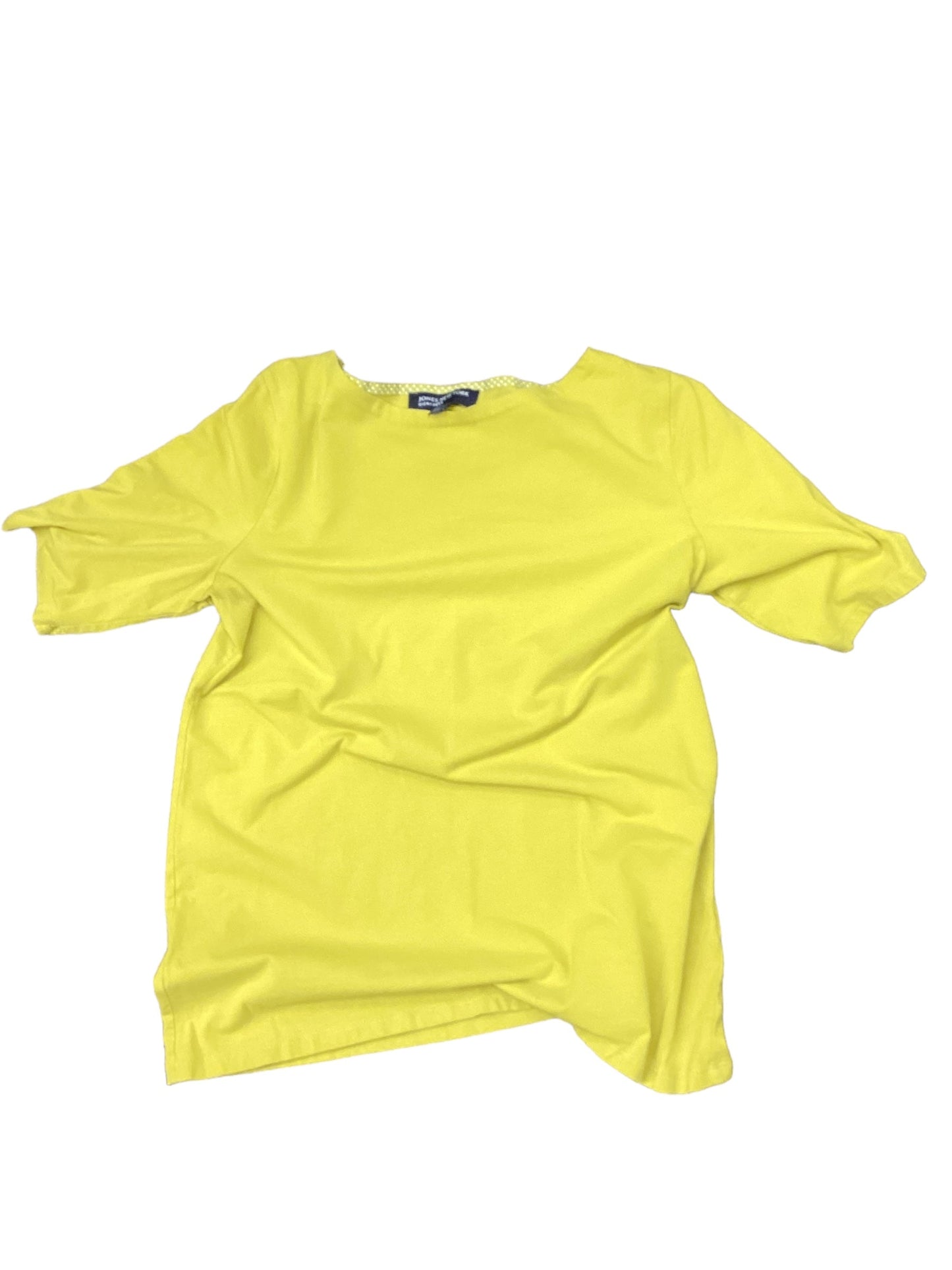 Yellow Top Short Sleeve Jones New York, Size L