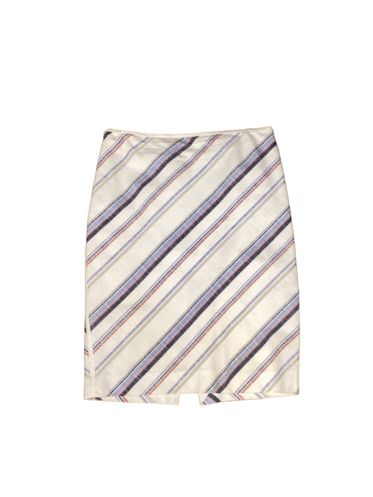 Striped Pattern Skirt Midi White House Black Market, Size 6