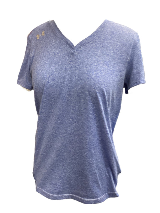 Blue Athletic Top Short Sleeve Under Armour, Size S