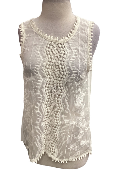 White Top Sleeveless W5, Size S