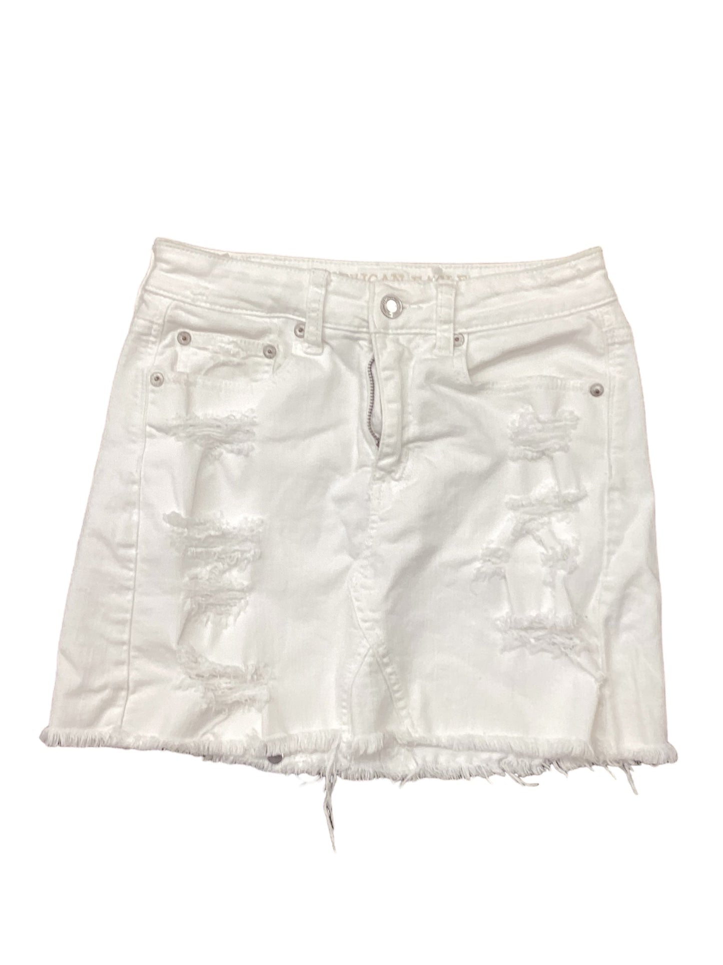 White Skirt Mini & Short American Eagle, Size 8