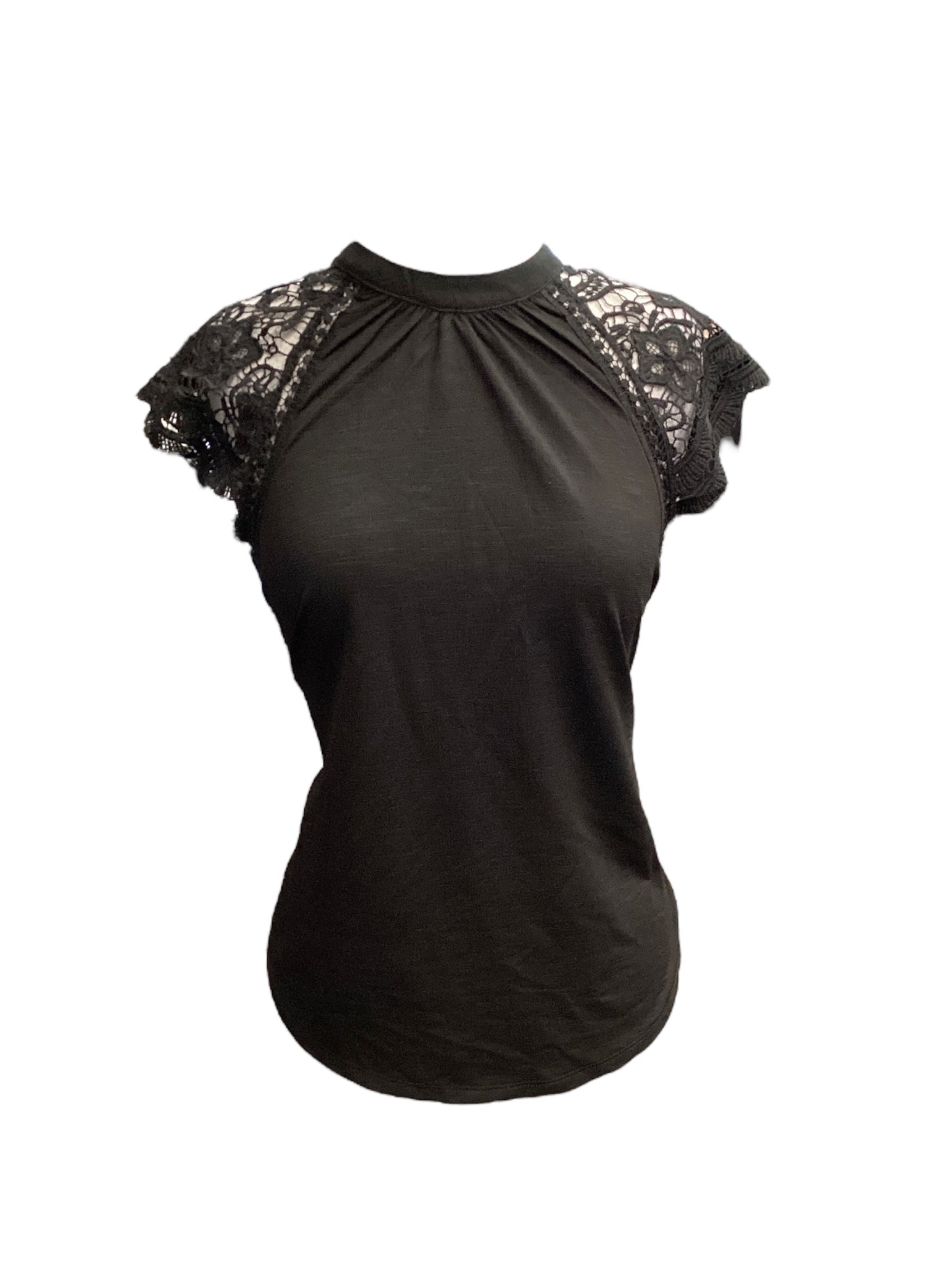 Black Top Short Sleeve Liberty Love, Size L