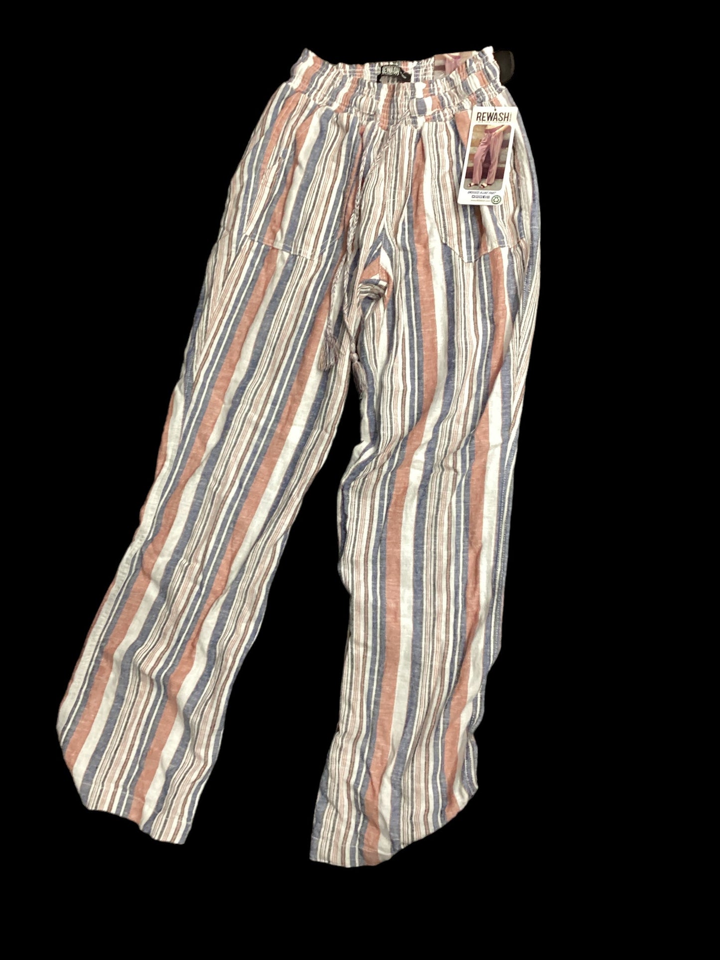 Striped Pattern Pants Linen Clothes Mentor, Size S