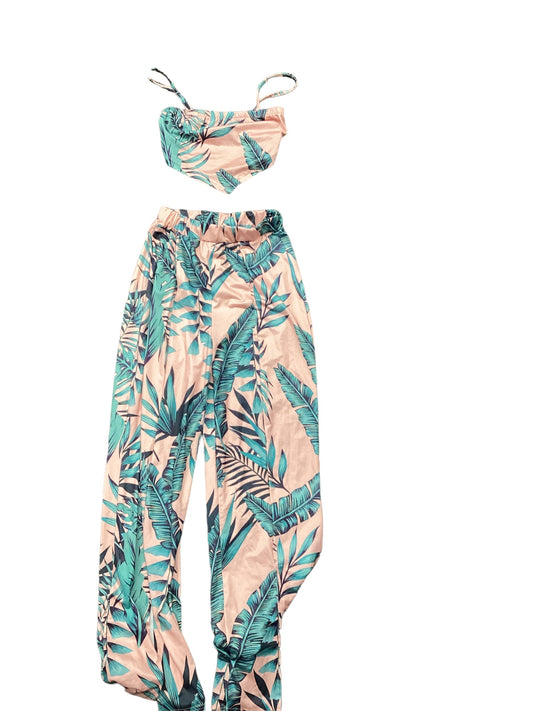 Floral Print Pants Set 2pc Shein, Size S