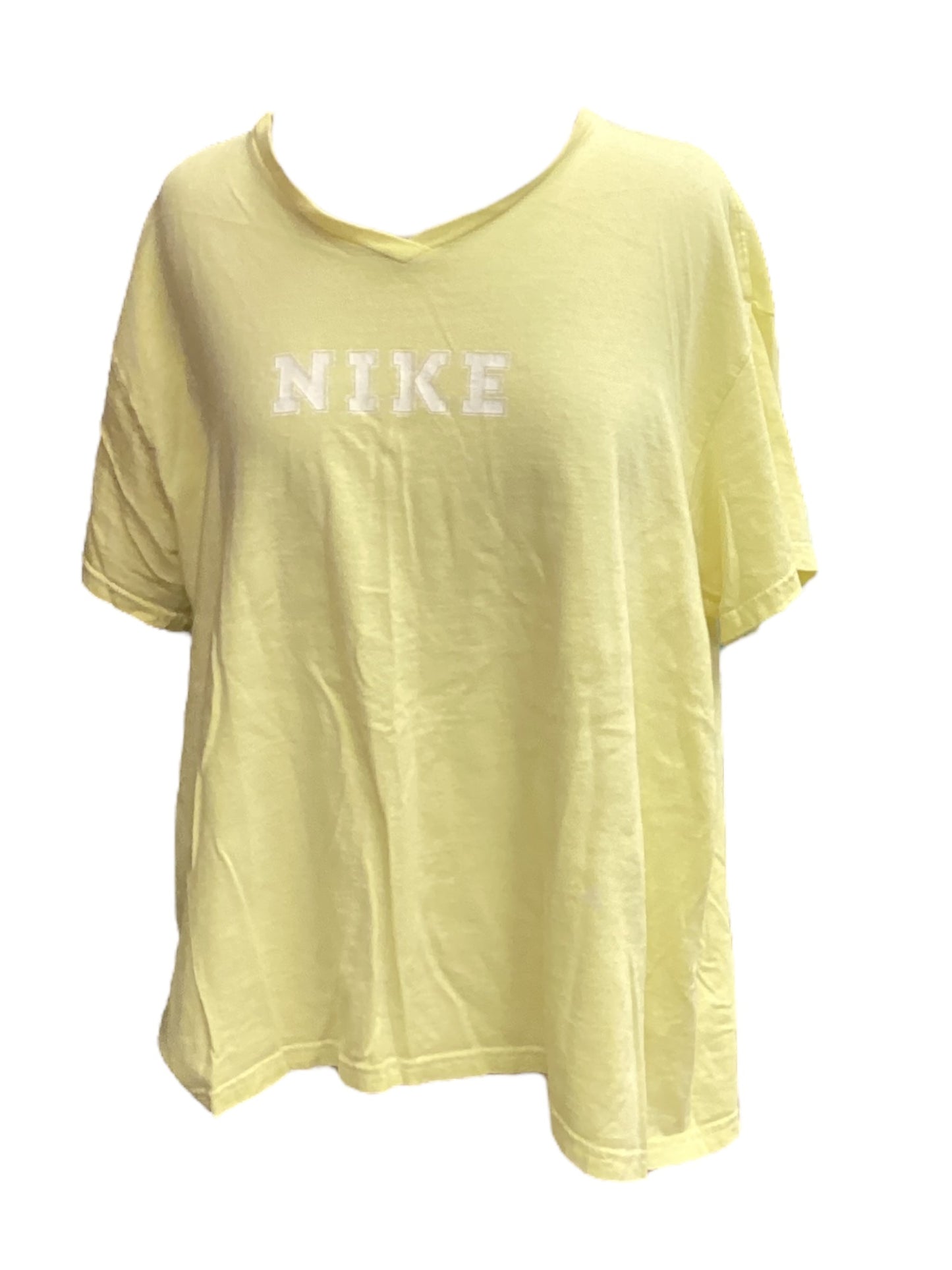 Yellow Top Short Sleeve Nike, Size Xl
