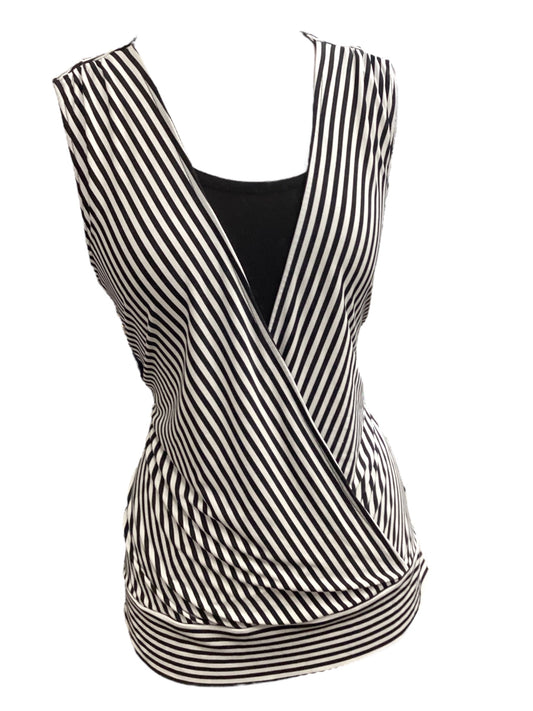 Striped Pattern Top Sleeveless Chicos, Size 2