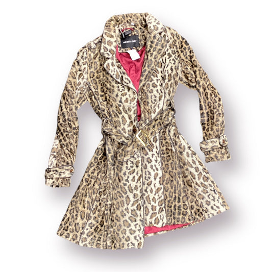 Coat Faux Fur & Sherpa By Clothes Mentor In Animal Print, Size: Xs