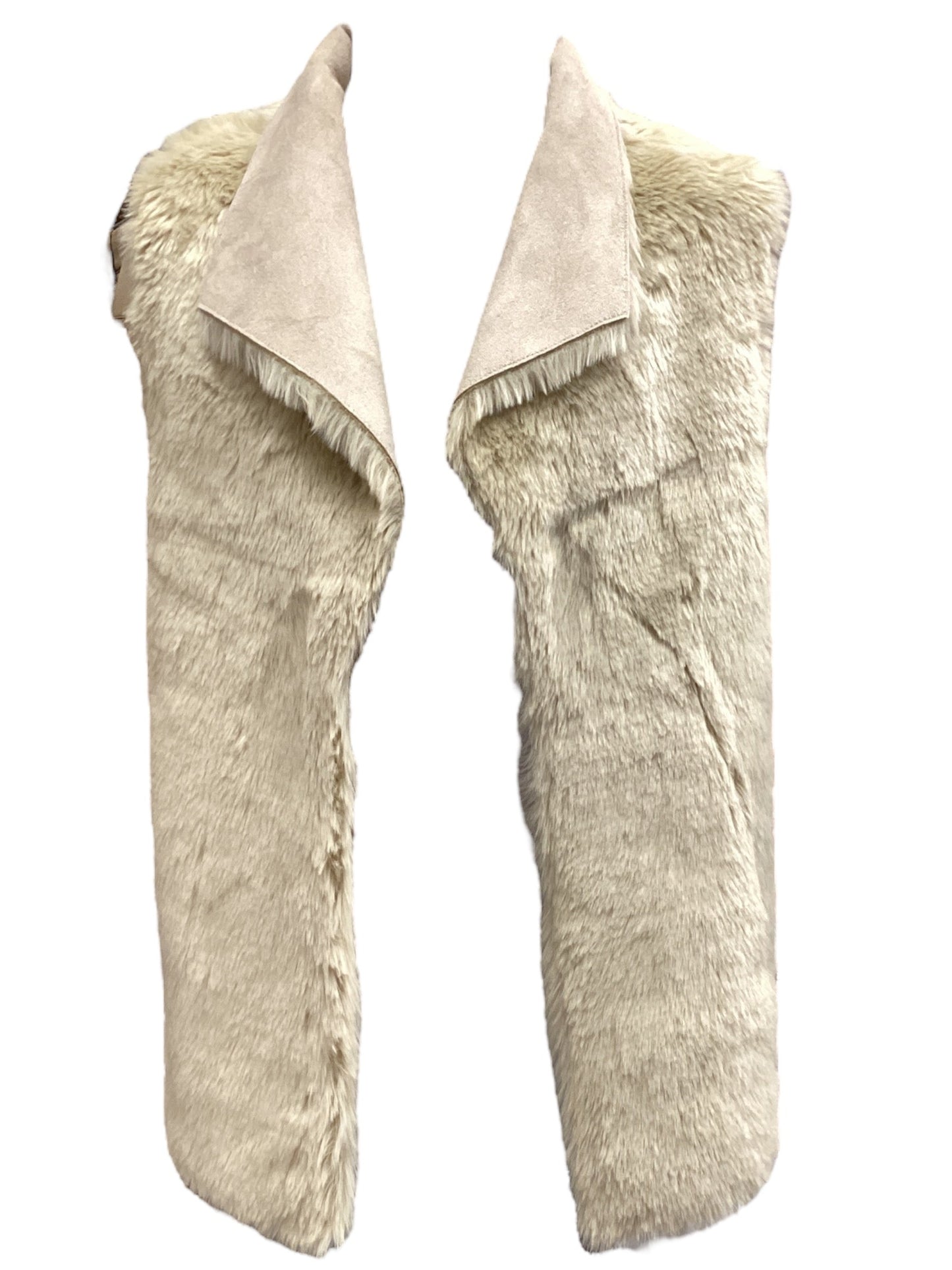 Vest Faux Fur & Sherpa By Loft In Beige, Size: M