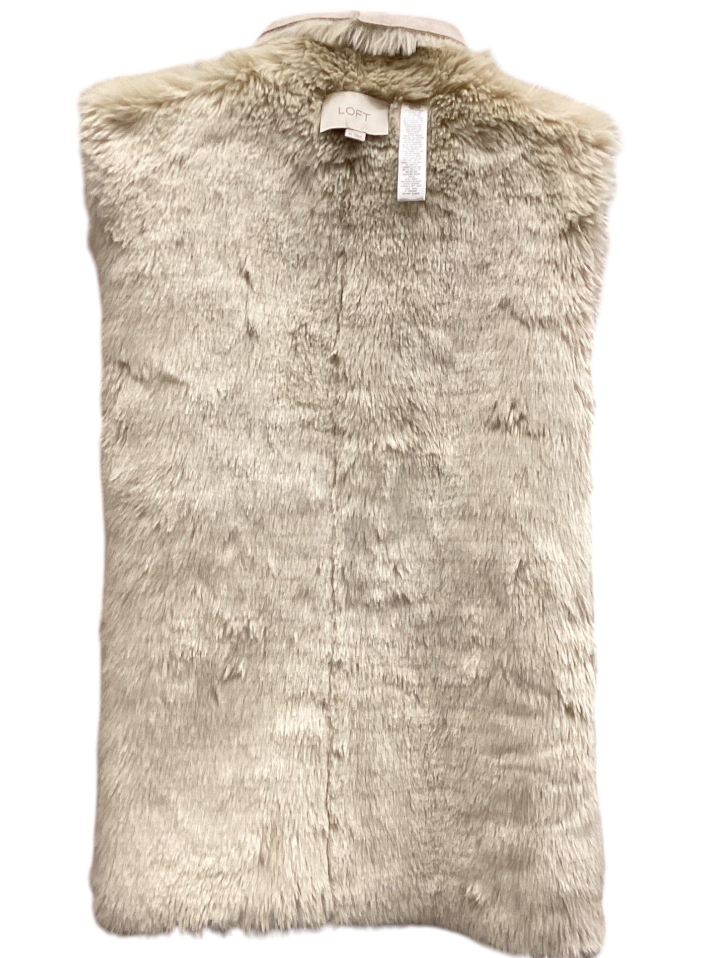 Vest Faux Fur & Sherpa By Loft In Beige, Size: M