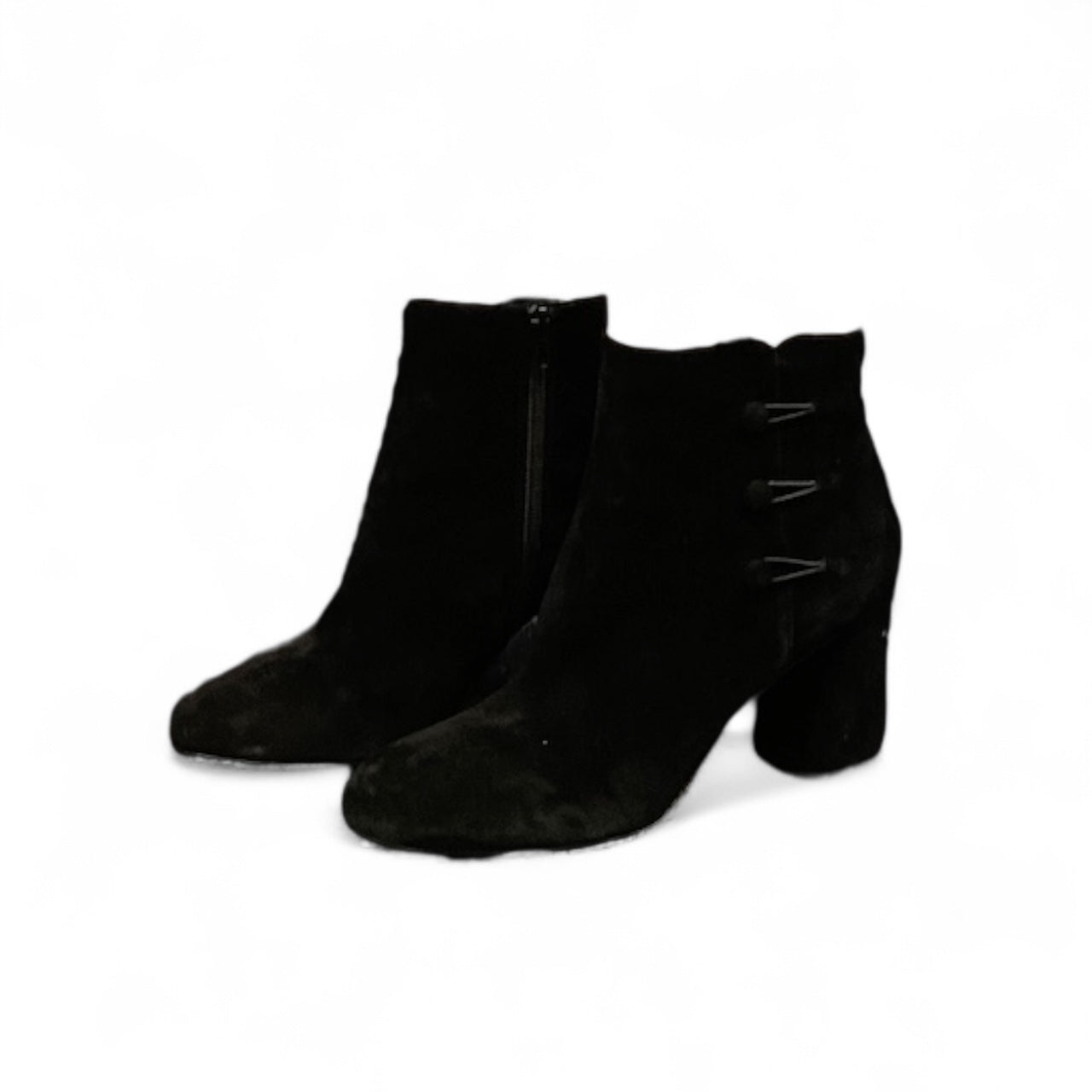 Boots Ankle Heels By Nine West In Black, Size: 9.5