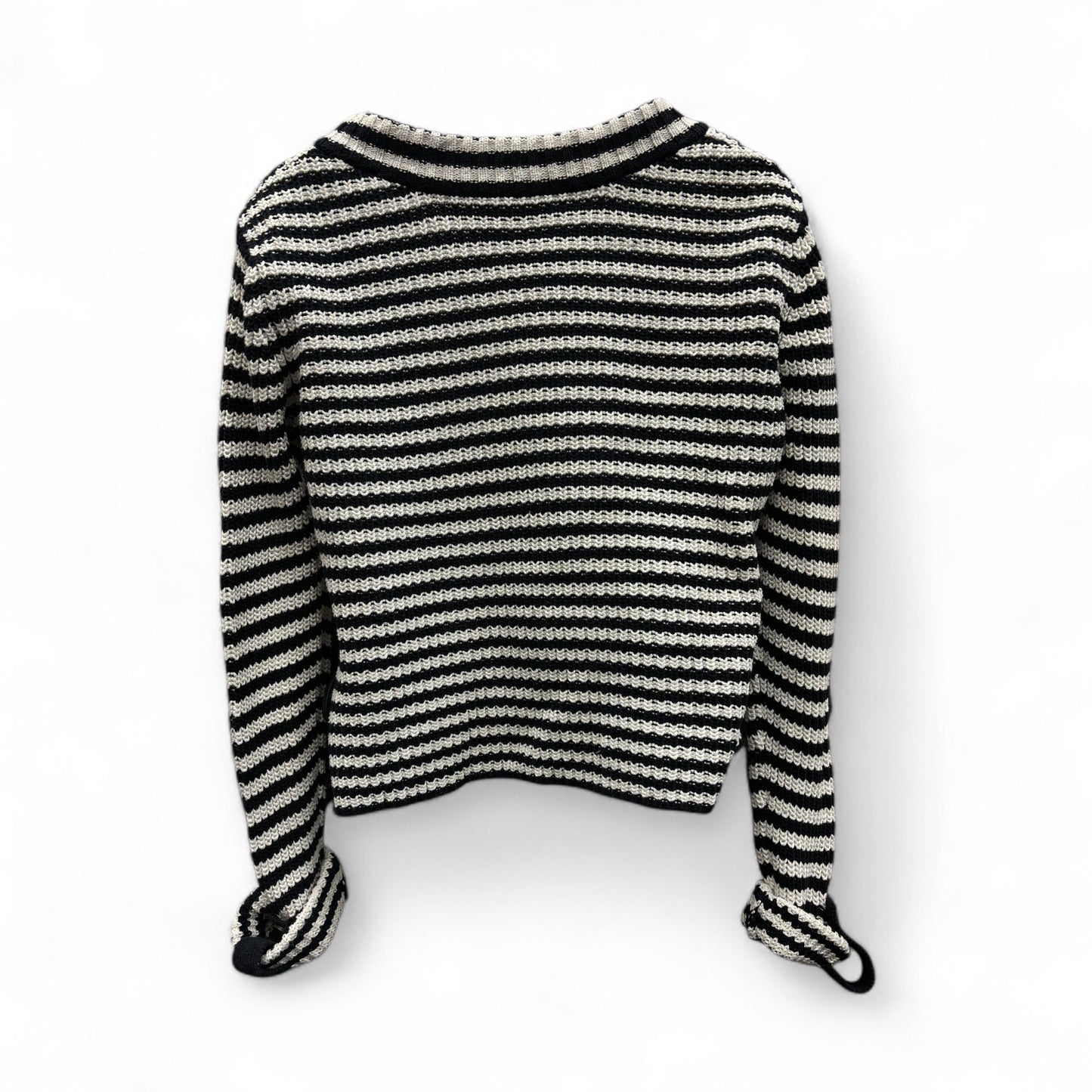 Sweater Cardigan By Talbots In Black & White, Size: Osfm